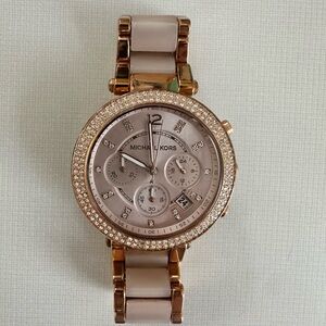 Michael Kors Gold and Tan Women's Watch
